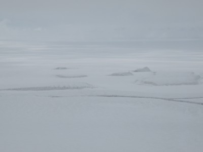 Pressure ridges where the Wright Lower Glacier meets the sea ice of McMurdo Sound
